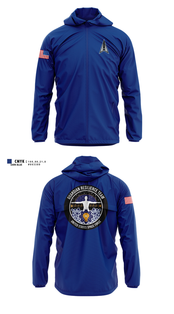 Windbreaker, Guardian Resilience Team, Space Force, Teamtime, Team time, sublimation, custom sports apparel, team uniforms, spirit wear, spiritwear, sports uniforms, custom shirts, team store, custom team store, fundraiser sports, apparel fundraiser