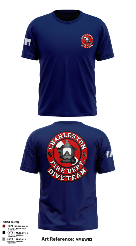 Old School Cotton Feel Shirt, Charleston Fire Dept Dive Team, Fire Department, Teamtime, Team time, sublimation, custom sports apparel, team uniforms, spirit wear, spiritwear, sports uniforms, custom shirts, team store, custom team store, fundraiser sports, apparel fundraiser