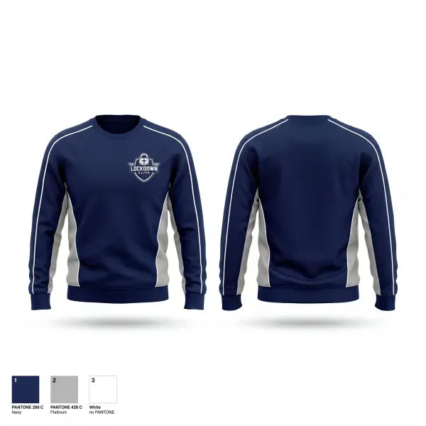 Crew Neck Sweatshirt, Lockdown Elite Basketball Academy, Men's Basketball, Teamtime, Team time, sublimation, custom sports apparel, team uniforms, spirit wear, spiritwear, sports uniforms, custom shirts, team store, custom team store, fundraiser sports, apparel fundraiser
