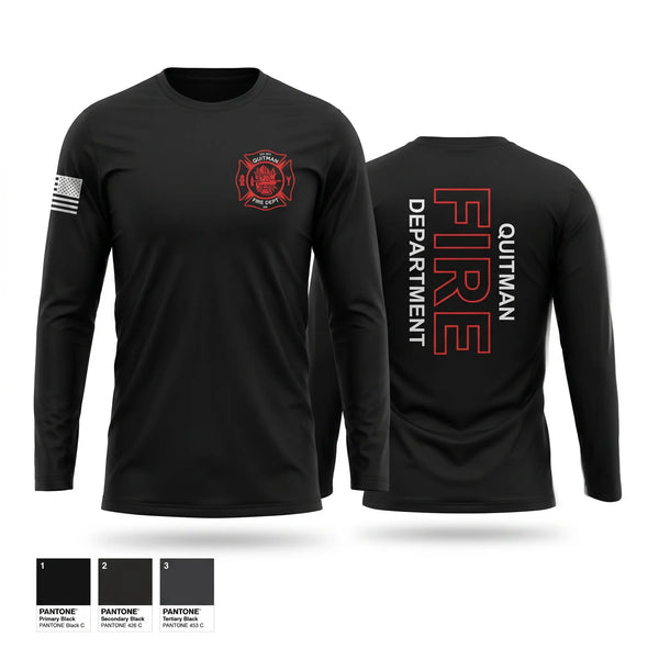 Long Sleeve Performance Shirt, Quitman Fire Department, Fire Department, Teamtime, Team time, sublimation, custom sports apparel, team uniforms, spirit wear, spiritwear, sports uniforms, custom shirts, team store, custom team store, fundraiser sports, apparel fundraiser