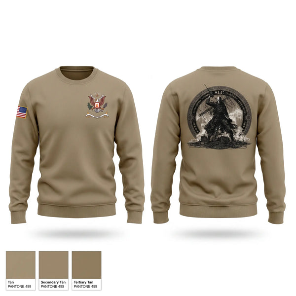Crew Neck Sweatshirt, Senior Leaders Course FY26-009, Army, Teamtime, Team time, sublimation, custom sports apparel, team uniforms, spirit wear, spiritwear, sports uniforms, custom shirts, team store, custom team store, fundraiser sports, apparel fundraiser