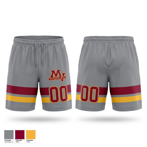 Athletic Shorts With Pockets, Mountain View Bruins, Softball, Teamtime, Team time, sublimation, custom sports apparel, team uniforms, spirit wear, spiritwear, sports uniforms, custom shirts, team store, custom team store, fundraiser sports, apparel fundraiser