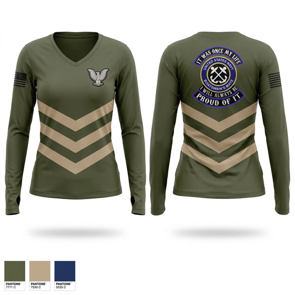 Womens Long Sleeve Vneck Shirt, USS Forrestal, Navy, Teamtime, Team time, sublimation, custom sports apparel, team uniforms, spirit wear, spiritwear, sports uniforms, custom shirts, team store, custom team store, fundraiser sports, apparel fundraiser
