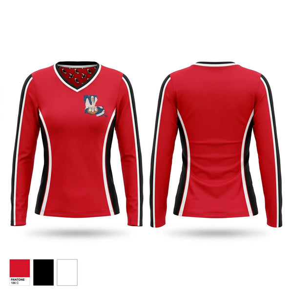Womens Long Sleeve Vneck Shirt, Sandlot, Baseball, Teamtime, Team time, sublimation, custom sports apparel, team uniforms, spirit wear, spiritwear, sports uniforms, custom shirts, team store, custom team store, fundraiser sports, apparel fundraiser
