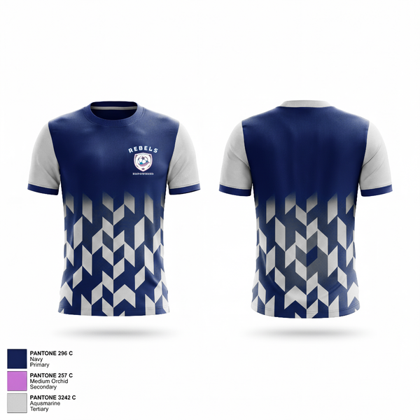 Short Sleeve Performance Shirt, Rebels, Women's Soccer, Teamtime, Team time, sublimation, custom sports apparel, team uniforms, spirit wear, spiritwear, sports uniforms, custom shirts, team store, custom team store, fundraiser sports, apparel fundraiser