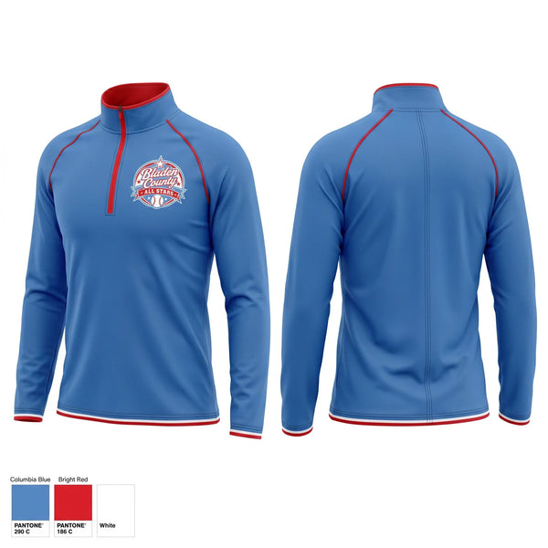 Quarter Zip Jacket, Bladen County All Stars, Softball, Teamtime, Team time, sublimation, custom sports apparel, team uniforms, spirit wear, spiritwear, sports uniforms, custom shirts, team store, custom team store, fundraiser sports, apparel fundraiser