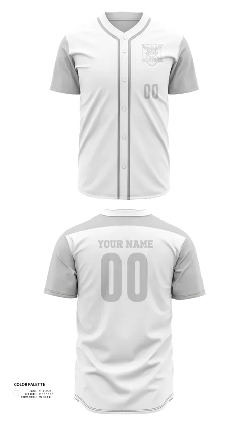 Full Button Baseball Jersey, Eastern Iowa Valkyries, Softball, Teamtime, Team time, sublimation, custom sports apparel, team uniforms, spirit wear, spiritwear, sports uniforms, custom shirts, team store, custom team store, fundraiser sports, apparel fundraiser