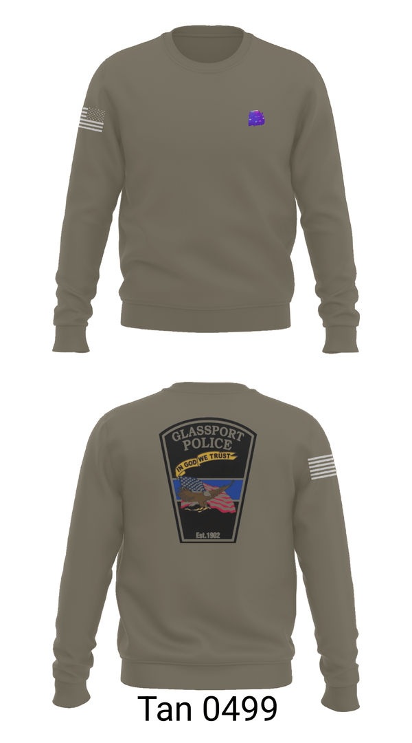 Crew Neck Sweatshirt, GLASSPORT POLICE, Police, Teamtime, Team time, sublimation, custom sports apparel, team uniforms, spirit wear, spiritwear, sports uniforms, custom shirts, team store, custom team store, fundraiser sports, apparel fundraiser