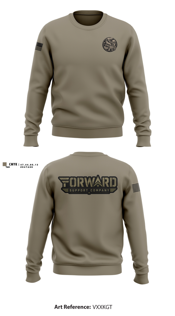 Crew Neck Sweatshirt, E.Co 250th BSB, Army, Teamtime, Team time, sublimation, custom sports apparel, team uniforms, spirit wear, spiritwear, sports uniforms, custom shirts, team store, custom team store, fundraiser sports, apparel fundraiser