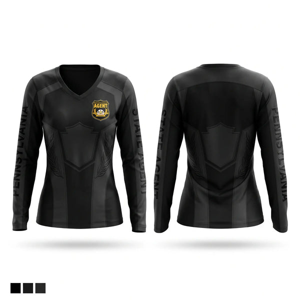 Womens Long Sleeve Vneck Shirt, Pennsylvania state agent, , Teamtime, Team time, sublimation, custom sports apparel, team uniforms, spirit wear, spiritwear, sports uniforms, custom shirts, team store, custom team store, fundraiser sports, apparel fundraiser