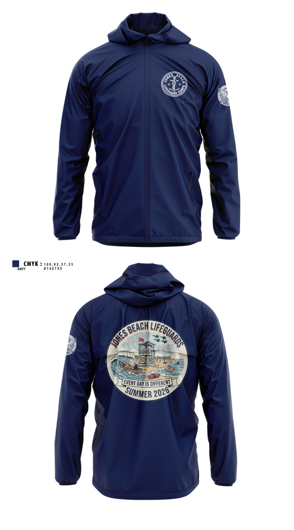 Windbreaker, Jones Beach Lifeguard Corp, , Teamtime, Team time, sublimation, custom sports apparel, team uniforms, spirit wear, spiritwear, sports uniforms, custom shirts, team store, custom team store, fundraiser sports, apparel fundraiser