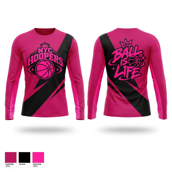 Long Sleeve Performance Shirt, hoopers, Women's Basketball, Teamtime, Team time, sublimation, custom sports apparel, team uniforms, spirit wear, spiritwear, sports uniforms, custom shirts, team store, custom team store, fundraiser sports, apparel fundraiser