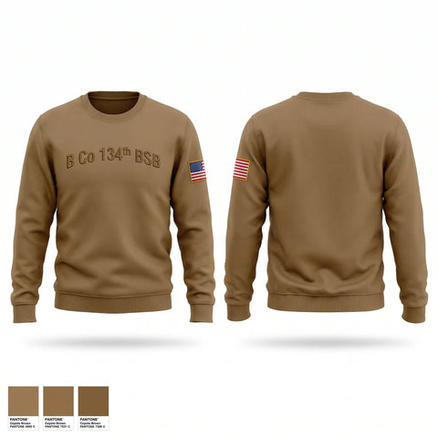 Crew Neck Sweatshirt, B Co 134th BSB, Army, Teamtime, Team time, sublimation, custom sports apparel, team uniforms, spirit wear, spiritwear, sports uniforms, custom shirts, team store, custom team store, fundraiser sports, apparel fundraiser