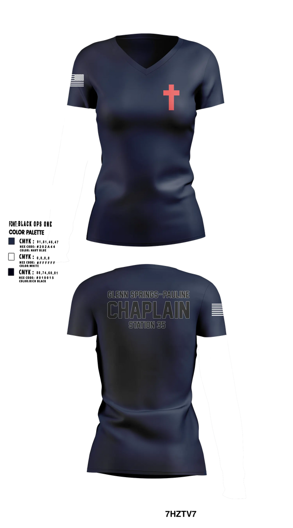 Womens Short Sleeve Vneck Shirt, Chaplain 35, Fire Department, Teamtime, Team time, sublimation, custom sports apparel, team uniforms, spirit wear, spiritwear, sports uniforms, custom shirts, team store, custom team store, fundraiser sports, apparel fundraiser