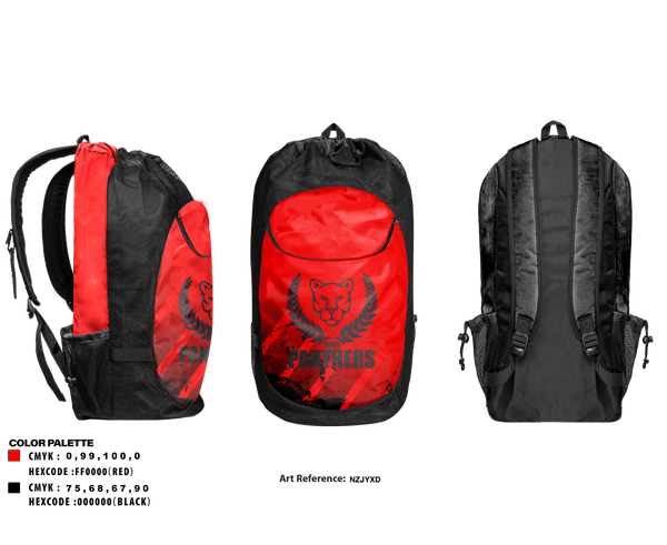 Gear Bag, Panthers, Men's Soccer, Teamtime, Team time, sublimation, custom sports apparel, team uniforms, spirit wear, spiritwear, sports uniforms, custom shirts, team store, custom team store, fundraiser sports, apparel fundraiser