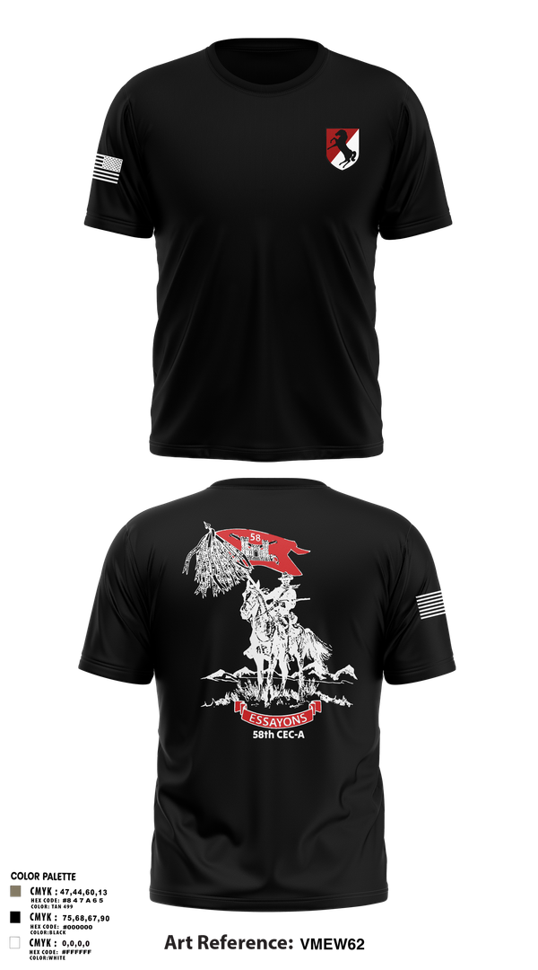 Short Sleeve Performance Shirt, 58th CEC-A, Army, Teamtime, Team time, sublimation, custom sports apparel, team uniforms, spirit wear, spiritwear, sports uniforms, custom shirts, team store, custom team store, fundraiser sports, apparel fundraiser