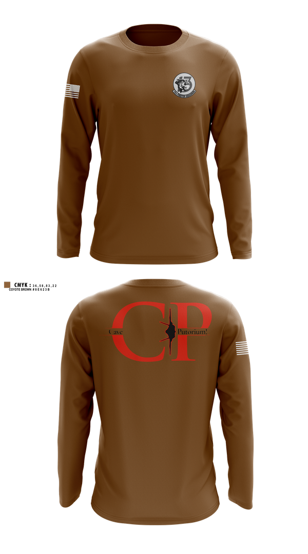 Long Sleeve Performance Shirt, 13th Fighter Squadron, Air Force, Teamtime, Team time, sublimation, custom sports apparel, team uniforms, spirit wear, spiritwear, sports uniforms, custom shirts, team store, custom team store, fundraiser sports, apparel fundraiser