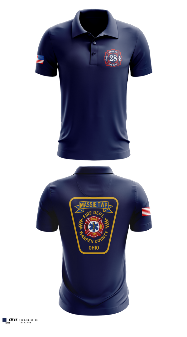 Short Sleeve Performance Polo, Massie Township Fire Department, Fire Department, Teamtime, Team time, sublimation, custom sports apparel, team uniforms, spirit wear, spiritwear, sports uniforms, custom shirts, team store, custom team store, fundraiser sports, apparel fundraiser