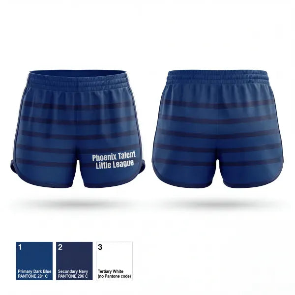 Womens Shorts, Phoenix Talent Little League, Baseball, Teamtime, Team time, sublimation, custom sports apparel, team uniforms, spirit wear, spiritwear, sports uniforms, custom shirts, team store, custom team store, fundraiser sports, apparel fundraiser