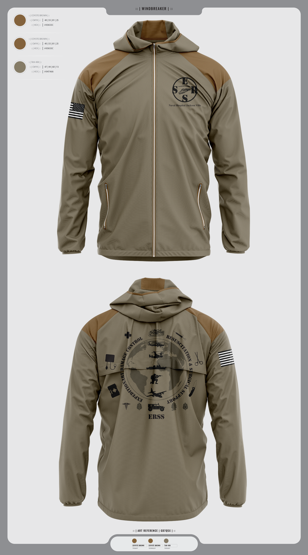 Windbreaker, Naval Hospital Jacksonville ERSS, , Teamtime, Team time, sublimation, custom sports apparel, team uniforms, spirit wear, spiritwear, sports uniforms, custom shirts, team store, custom team store, fundraiser sports, apparel fundraiser