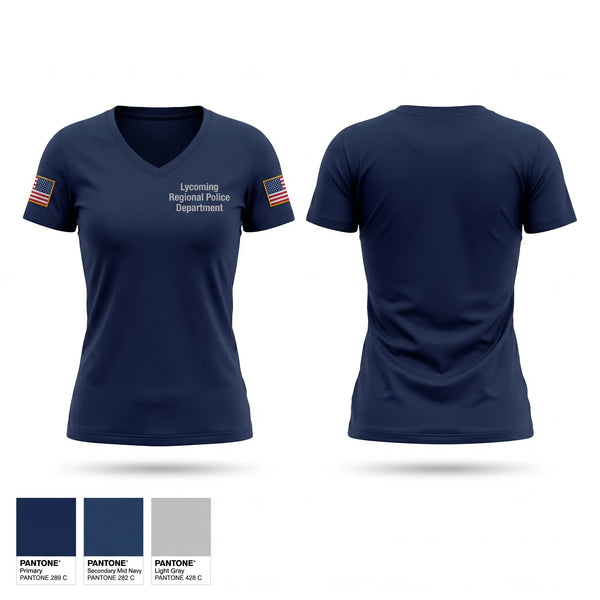 Womens Short Sleeve Vneck Shirt, Lycoming Regional Police Department, Police, Teamtime, Team time, sublimation, custom sports apparel, team uniforms, spirit wear, spiritwear, sports uniforms, custom shirts, team store, custom team store, fundraiser sports, apparel fundraiser