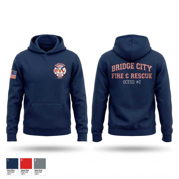 Hoodie, Bridge City Fire Department, Fire Department, Teamtime, Team time, sublimation, custom sports apparel, team uniforms, spirit wear, spiritwear, sports uniforms, custom shirts, team store, custom team store, fundraiser sports, apparel fundraiser