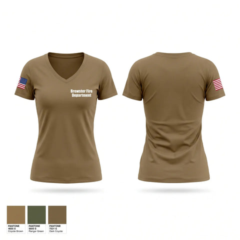 Womens Short Sleeve Vneck Shirt, Brewster Fire Department, Fire Department, Teamtime, Team time, sublimation, custom sports apparel, team uniforms, spirit wear, spiritwear, sports uniforms, custom shirts, team store, custom team store, fundraiser sports, apparel fundraiser