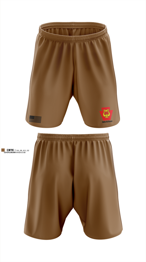 Athletic Shorts With Pockets, 28th ID Band, , Teamtime, Team time, sublimation, custom sports apparel, team uniforms, spirit wear, spiritwear, sports uniforms, custom shirts, team store, custom team store, fundraiser sports, apparel fundraiser