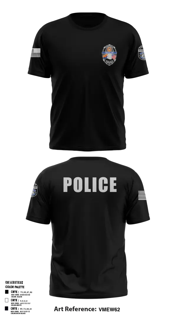 Old School Cotton Feel Shirt, Winslow Police Department, Police, Teamtime, Team time, sublimation, custom sports apparel, team uniforms, spirit wear, spiritwear, sports uniforms, custom shirts, team store, custom team store, fundraiser sports, apparel fundraiser