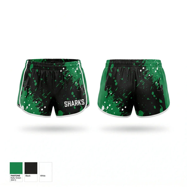 Womens Shorts, Sharks, Men's Soccer, Teamtime, Team time, sublimation, custom sports apparel, team uniforms, spirit wear, spiritwear, sports uniforms, custom shirts, team store, custom team store, fundraiser sports, apparel fundraiser