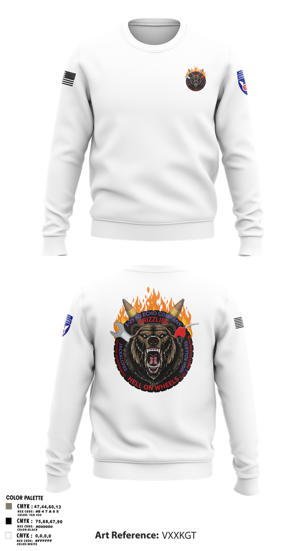 Crew Neck Sweatshirt, E co 1/25, Army, Teamtime, Team time, sublimation, custom sports apparel, team uniforms, spirit wear, spiritwear, sports uniforms, custom shirts, team store, custom team store, fundraiser sports, apparel fundraiser