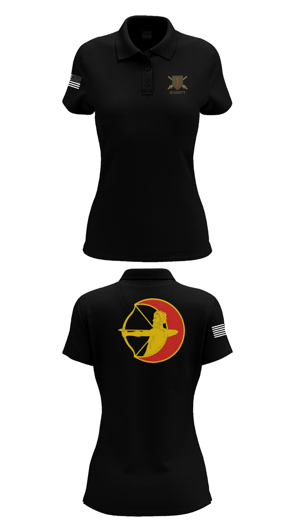 Womens Short Sleeve Performance Polo, 1ID DIVARTY, , Teamtime, Team time, sublimation, custom sports apparel, team uniforms, spirit wear, spiritwear, sports uniforms, custom shirts, team store, custom team store, fundraiser sports, apparel fundraiser