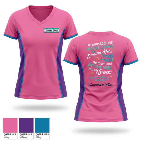 Womens Short Sleeve Vneck Shirt, Team Teal, EMS/EMT, Teamtime, Team time, sublimation, custom sports apparel, team uniforms, spirit wear, spiritwear, sports uniforms, custom shirts, team store, custom team store, fundraiser sports, apparel fundraiser