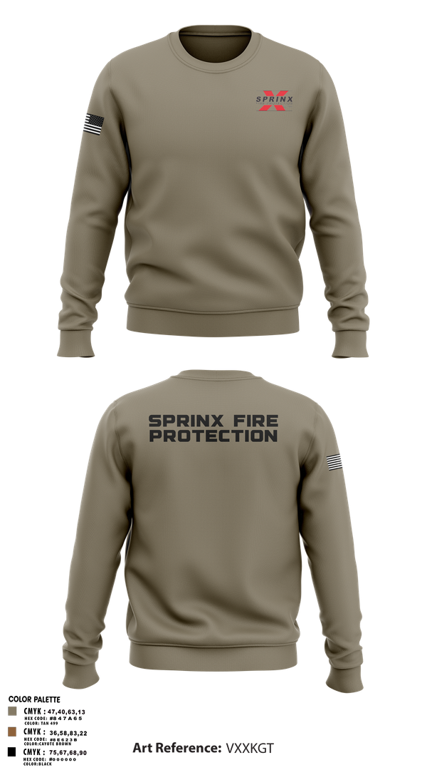 Crew Neck Sweatshirt, SPRINX FIRE PROTECTION, , Teamtime, Team time, sublimation, custom sports apparel, team uniforms, spirit wear, spiritwear, sports uniforms, custom shirts, team store, custom team store, fundraiser sports, apparel fundraiser