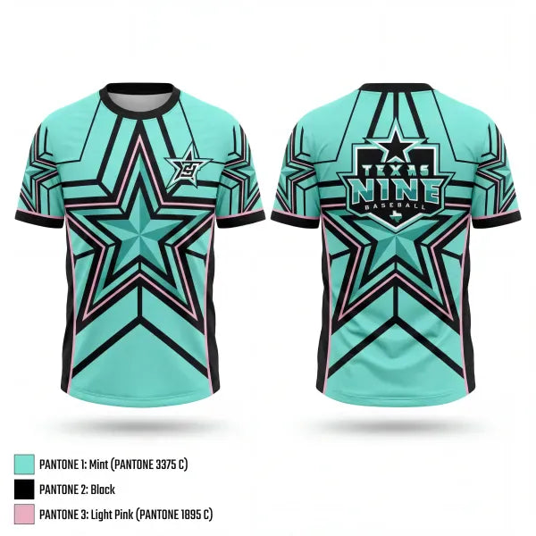 Old School Cotton Feel Shirt, Texas Nine Elite, Baseball, Teamtime, Team time, sublimation, custom sports apparel, team uniforms, spirit wear, spiritwear, sports uniforms, custom shirts, team store, custom team store, fundraiser sports, apparel fundraiser