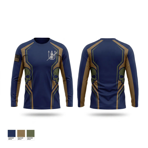 Long Sleeve Performance Shirt, Keepers of the false dawn, Navy, Teamtime, Team time, sublimation, custom sports apparel, team uniforms, spirit wear, spiritwear, sports uniforms, custom shirts, team store, custom team store, fundraiser sports, apparel fundraiser