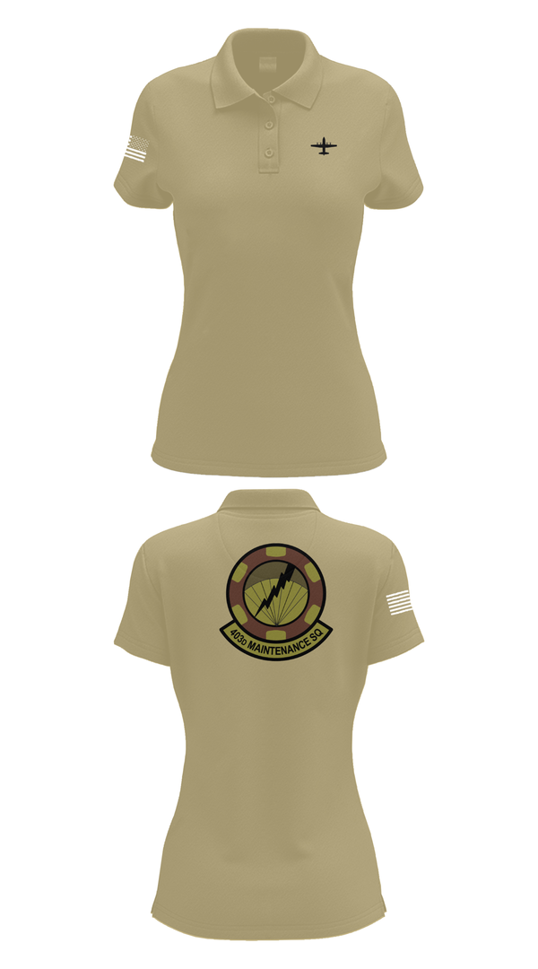 Womens Short Sleeve Performance Polo, 403 Maintenance Sqd, Air Force, Teamtime, Team time, sublimation, custom sports apparel, team uniforms, spirit wear, spiritwear, sports uniforms, custom shirts, team store, custom team store, fundraiser sports, apparel fundraiser