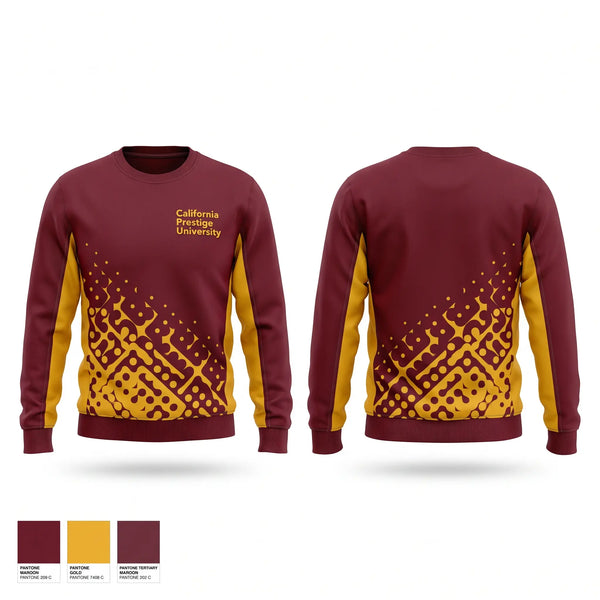 Crew Neck Sweatshirt, California Prestige University, Baseball, Teamtime, Team time, sublimation, custom sports apparel, team uniforms, spirit wear, spiritwear, sports uniforms, custom shirts, team store, custom team store, fundraiser sports, apparel fundraiser
