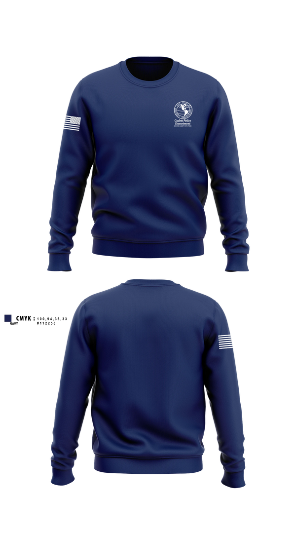 Crew Neck Sweatshirt, Cadott Police Department, Police, Teamtime, Team time, sublimation, custom sports apparel, team uniforms, spirit wear, spiritwear, sports uniforms, custom shirts, team store, custom team store, fundraiser sports, apparel fundraiser
