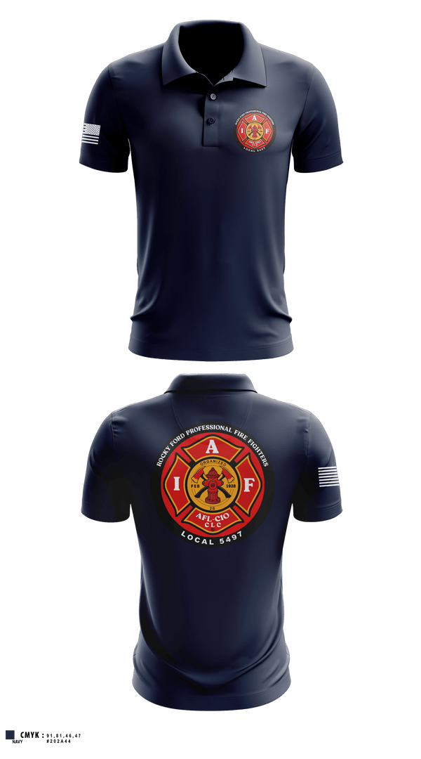 Short Sleeve Performance Polo, Rocky Ford Professional Firefighters Local 5497, Fire Department, Teamtime, Team time, sublimation, custom sports apparel, team uniforms, spirit wear, spiritwear, sports uniforms, custom shirts, team store, custom team store, fundraiser sports, apparel fundraiser