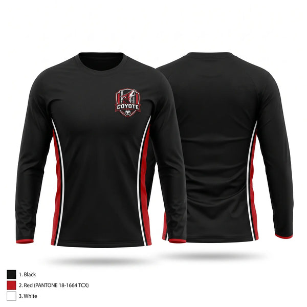 Long Sleeve Performance Shirt, Los Coyotes, Men's Soccer, Teamtime, Team time, sublimation, custom sports apparel, team uniforms, spirit wear, spiritwear, sports uniforms, custom shirts, team store, custom team store, fundraiser sports, apparel fundraiser
