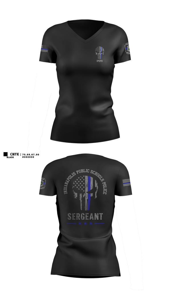 Womens Short Sleeve Vneck Shirt, IPSPD, Police, Teamtime, Team time, sublimation, custom sports apparel, team uniforms, spirit wear, spiritwear, sports uniforms, custom shirts, team store, custom team store, fundraiser sports, apparel fundraiser