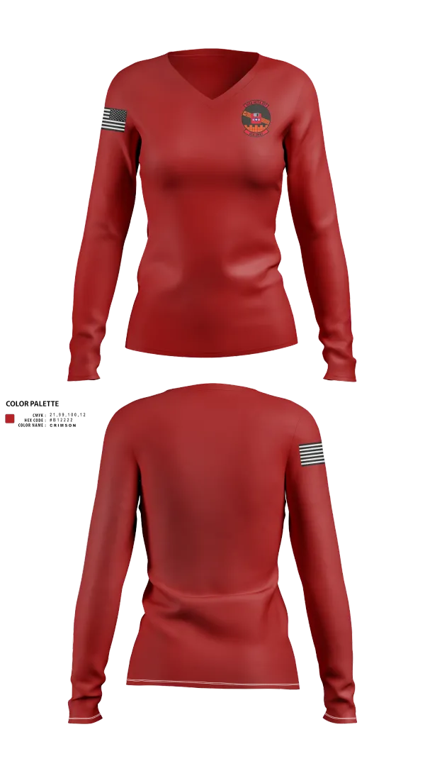 Womens Long Sleeve Vneck Shirt, AFLCMCSWAT, , Teamtime, Team time, sublimation, custom sports apparel, team uniforms, spirit wear, spiritwear, sports uniforms, custom shirts, team store, custom team store, fundraiser sports, apparel fundraiser