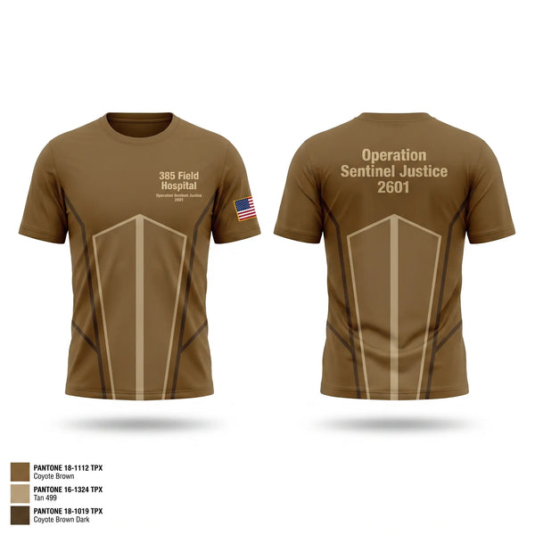 Short Sleeve Performance Shirt, 385 Field Hospital, Army, Teamtime, Team time, sublimation, custom sports apparel, team uniforms, spirit wear, spiritwear, sports uniforms, custom shirts, team store, custom team store, fundraiser sports, apparel fundraiser