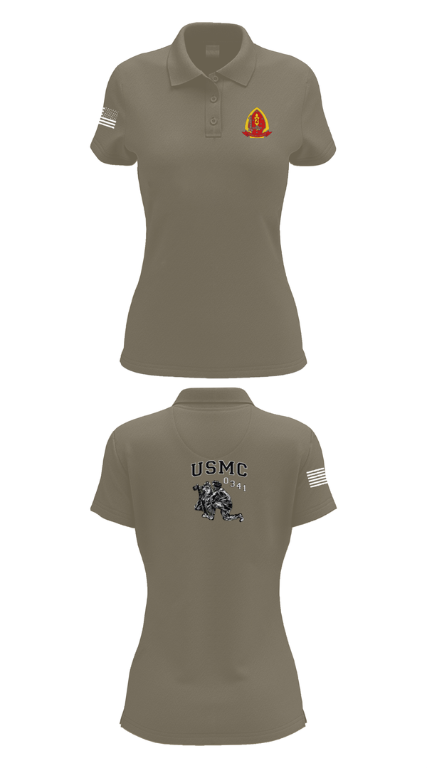 Womens Short Sleeve Performance Polo, 1st Bn 2mar 2nd MarDiv, , Teamtime, Team time, sublimation, custom sports apparel, team uniforms, spirit wear, spiritwear, sports uniforms, custom shirts, team store, custom team store, fundraiser sports, apparel fundraiser