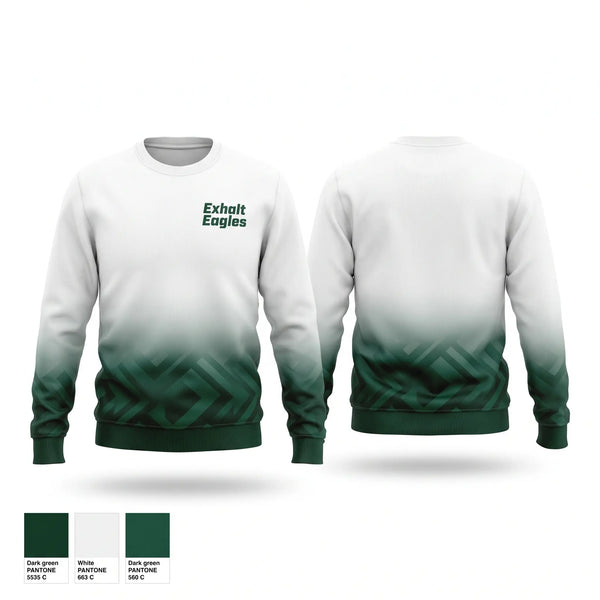 Crew Neck Sweatshirt, Exhalt Eagles, Cheer, Teamtime, Team time, sublimation, custom sports apparel, team uniforms, spirit wear, spiritwear, sports uniforms, custom shirts, team store, custom team store, fundraiser sports, apparel fundraiser