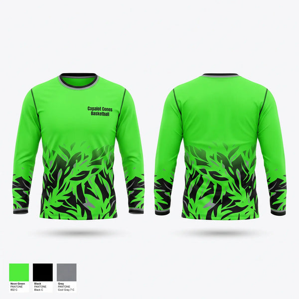 Long Sleeve Performance Shirt, Capalot Cones Basketball, Men's Basketball, Teamtime, Team time, sublimation, custom sports apparel, team uniforms, spirit wear, spiritwear, sports uniforms, custom shirts, team store, custom team store, fundraiser sports, apparel fundraiser