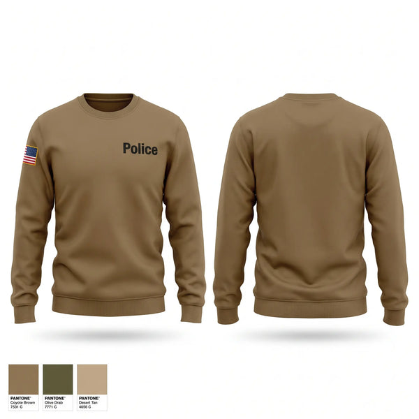 Crew Neck Sweatshirt, Police, Navy, Teamtime, Team time, sublimation, custom sports apparel, team uniforms, spirit wear, spiritwear, sports uniforms, custom shirts, team store, custom team store, fundraiser sports, apparel fundraiser