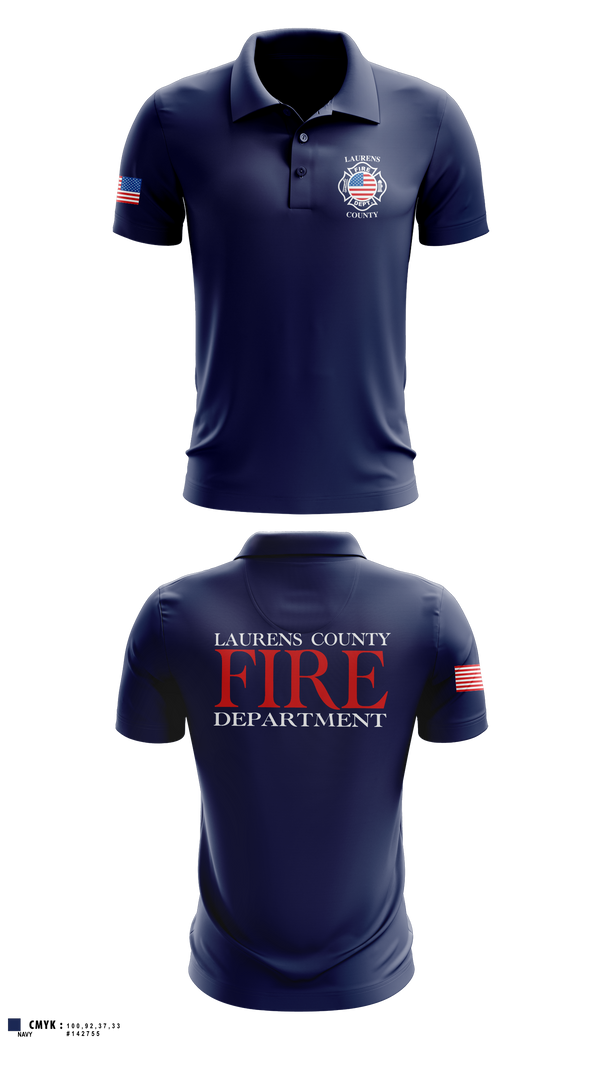 Short Sleeve Performance Polo, Laurens County Fire Department, Fire Department, Teamtime, Team time, sublimation, custom sports apparel, team uniforms, spirit wear, spiritwear, sports uniforms, custom shirts, team store, custom team store, fundraiser sports, apparel fundraiser