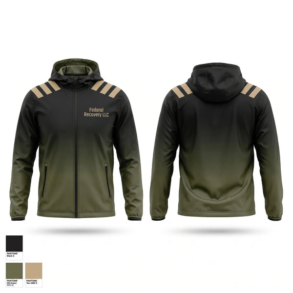 Windbreaker, Federal Recovery LLC, Marines, Teamtime, Team time, sublimation, custom sports apparel, team uniforms, spirit wear, spiritwear, sports uniforms, custom shirts, team store, custom team store, fundraiser sports, apparel fundraiser